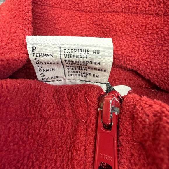 Red Columbia Benton Springs Fleece Jacket Women's Small Full Zip Outdoor Coat - Picture 4 of 12